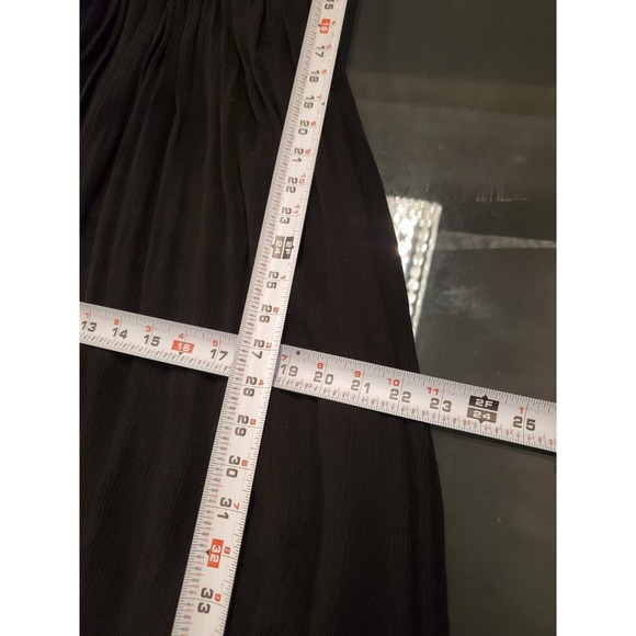 Forever 21 Women's Black Solid Open Side V-Neck Sleeveless Long Maxi Dress M - Picture 13 of 15